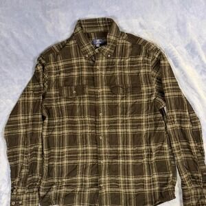 George black  plaid flannel shirt men Size L